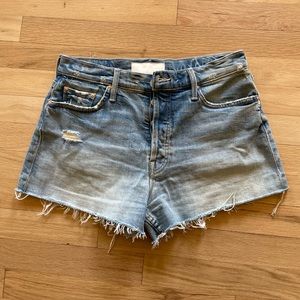 Mother Denim Tomcat Kick Fray Shorts